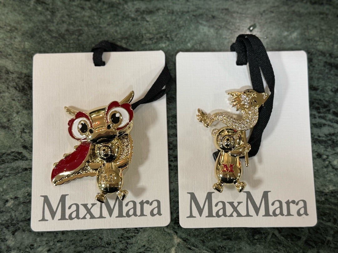 新品 未使用 MaxMara ドラゴン テディベア ブローチ