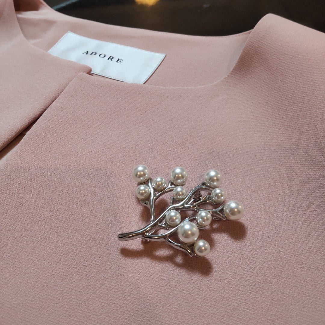 最終価格【美品】MIKIMOTO 幸福の木 ブローチ シルバー Sサイズ 最終