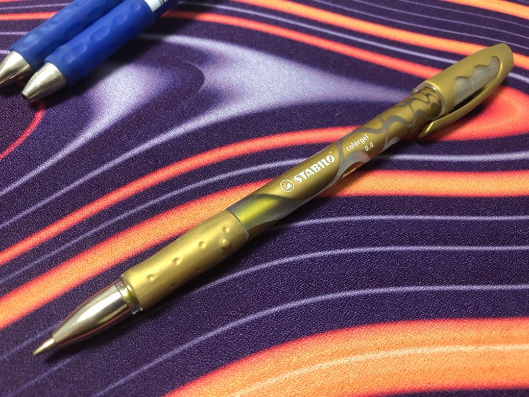 スタビロ カラーゲル 青 金属チップ STABILO colorgel 青 ペン回し