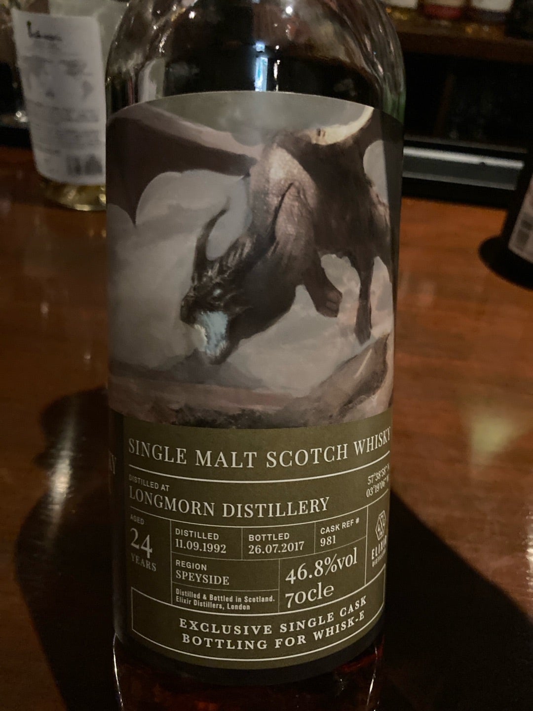 ロングモーン 1992 24年 ウイスキートレイル ドラゴン。 | ogo-log