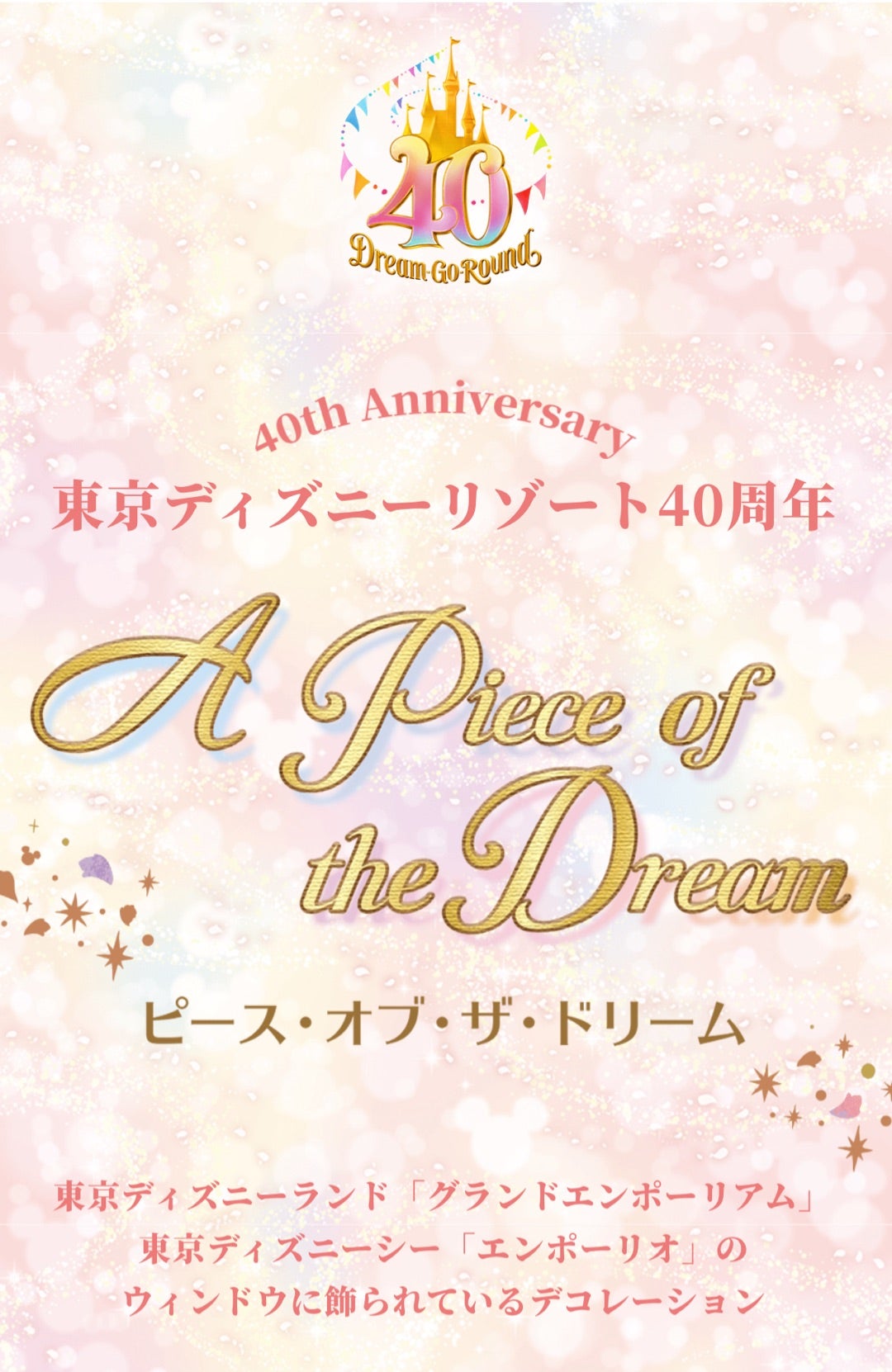 ピースオブザドリーム ディズニーランド