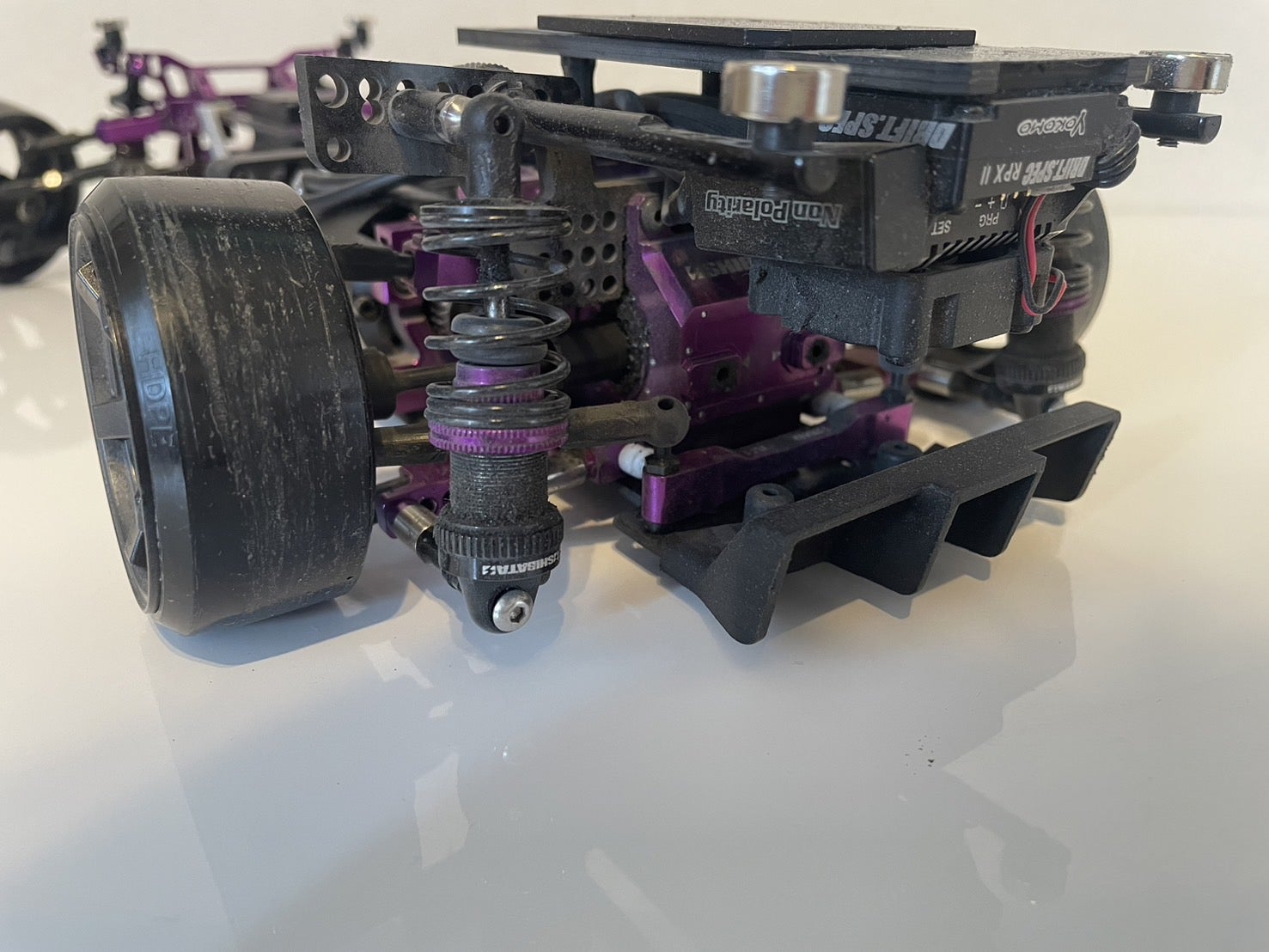 走行少】シバタ GRK5ドリフトシャーシ、オプション多数装備、部品多数