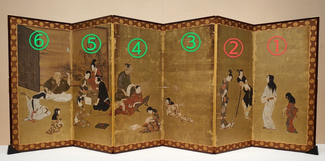 2344国宝 彦根屏風 ミュージアムグッズ 雛屏風 ミニ屏風 日本歴史