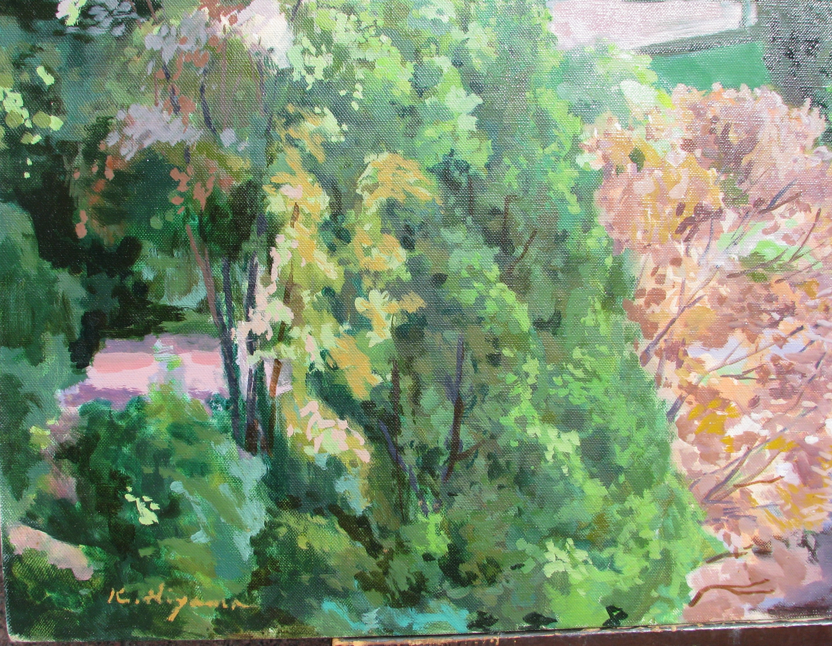 東京芸大小磯教室主要作家,檜山健三,雪道風景,8号油彩,茨城出身 東京