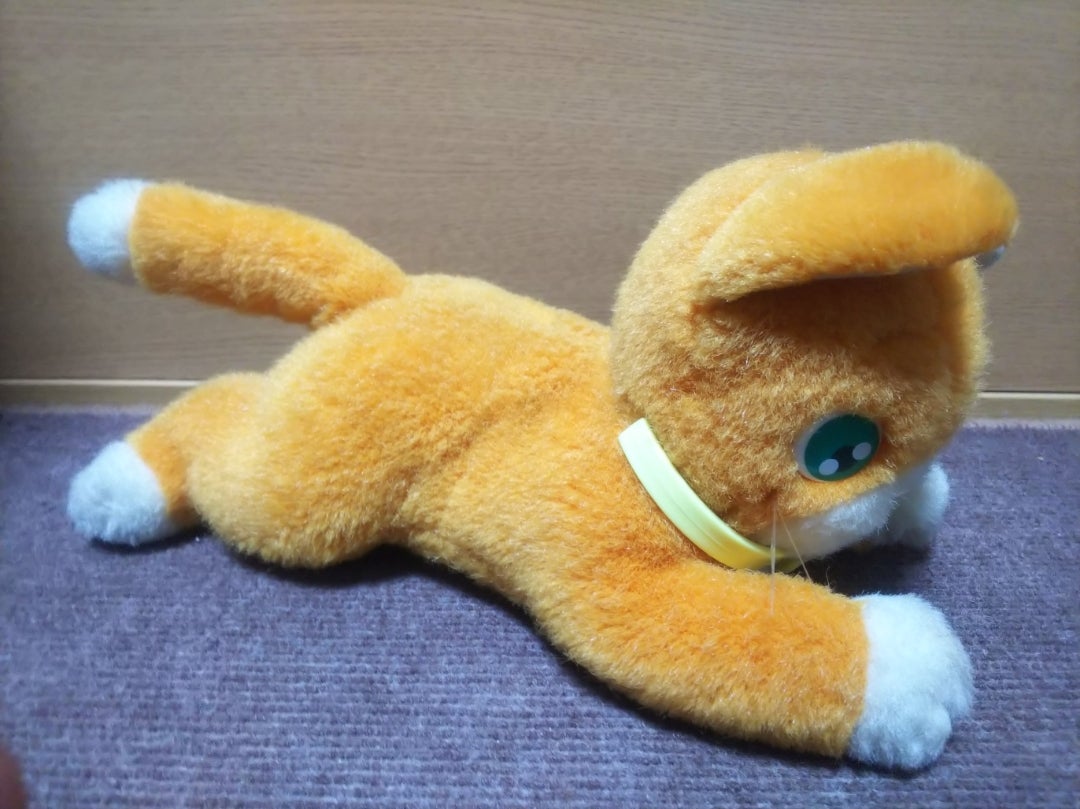 平成初期レトロ1993年アニメキャラ猫ぬいぐるみみかん