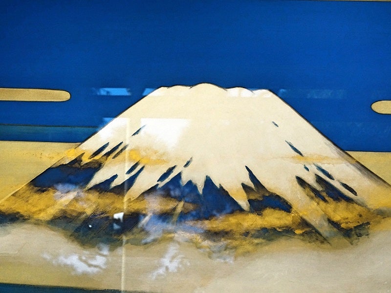 京焼 紅雪 富士山装飾画