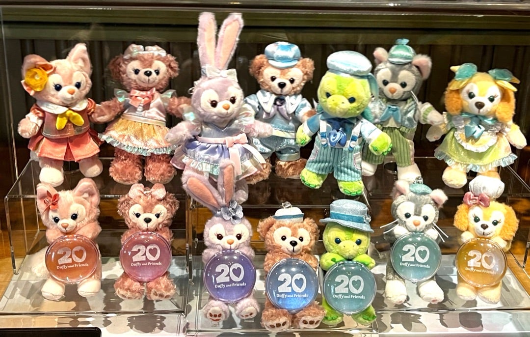 ダッフィーとフレンズ 20周年記念 ぬいぐるみキーホルダー7体セット