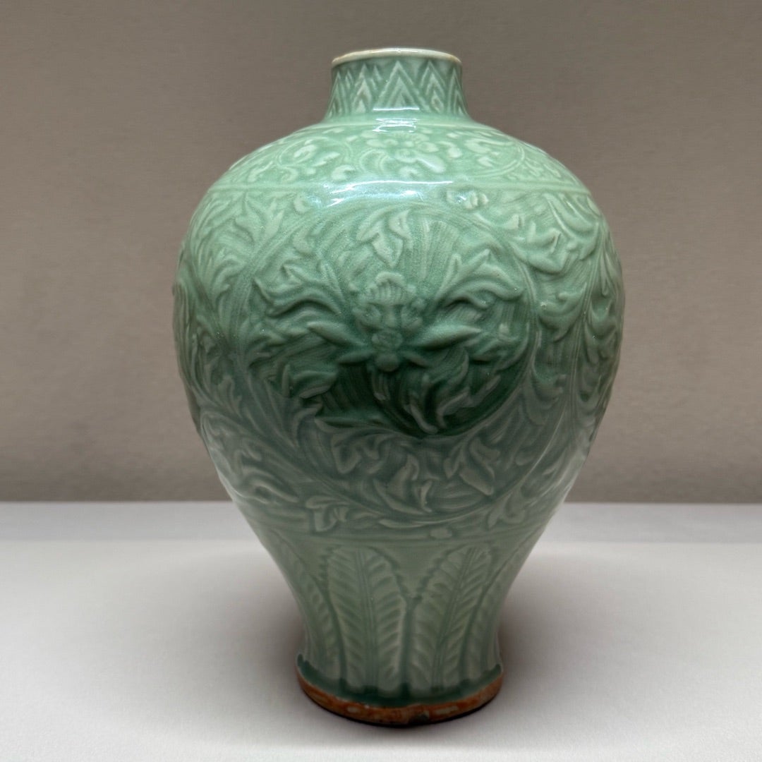 双魚耳青磁花瓶 中国古美術 龍泉窯 砧青 天龍寺 七官