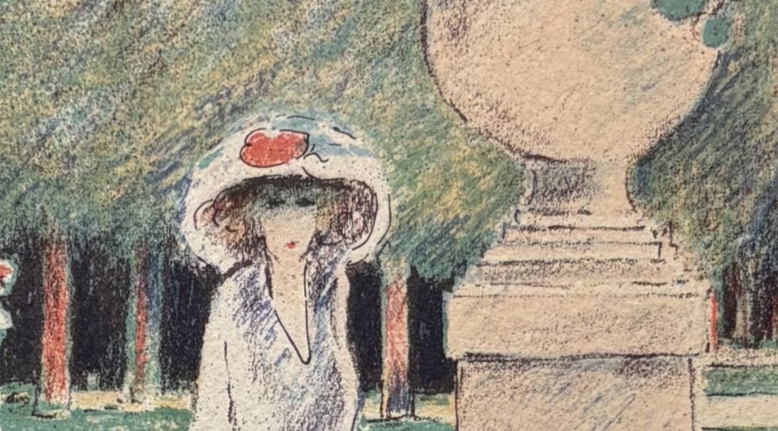 J.P.カシニョール オリジナルリトグラフ『秋の午後』 J.P.カシニョール