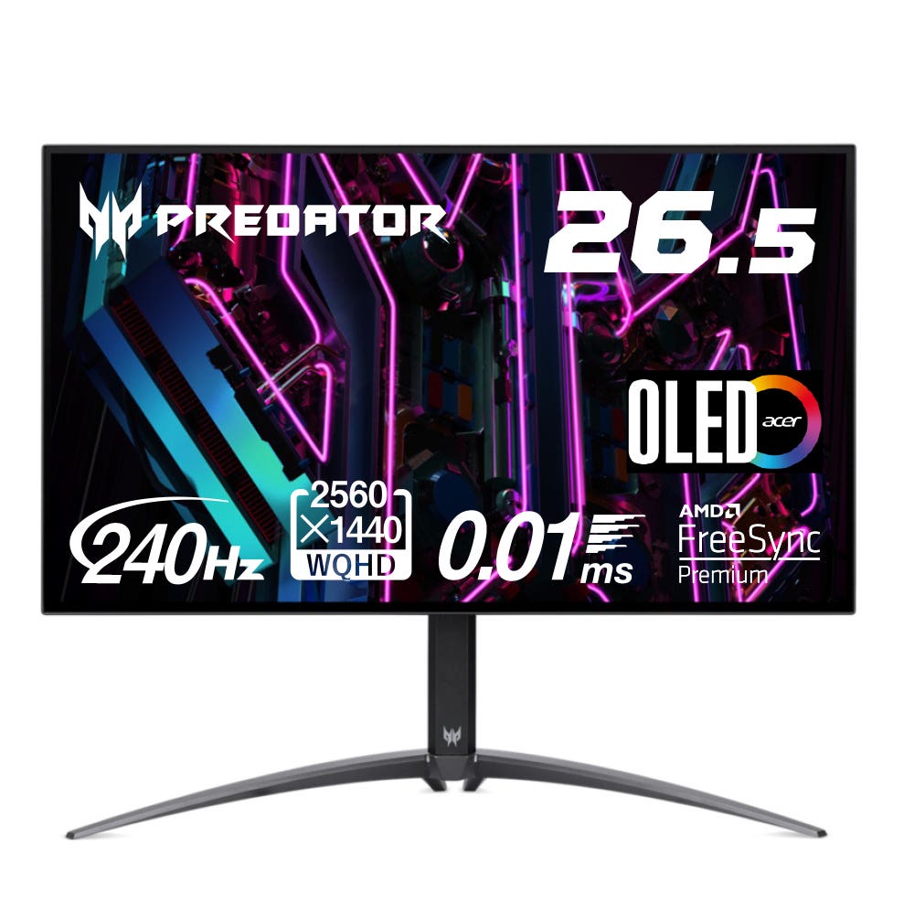 Predator ゲーミングモニター 26.5インチ OLED 240Hz 0.01ms/0.03ms