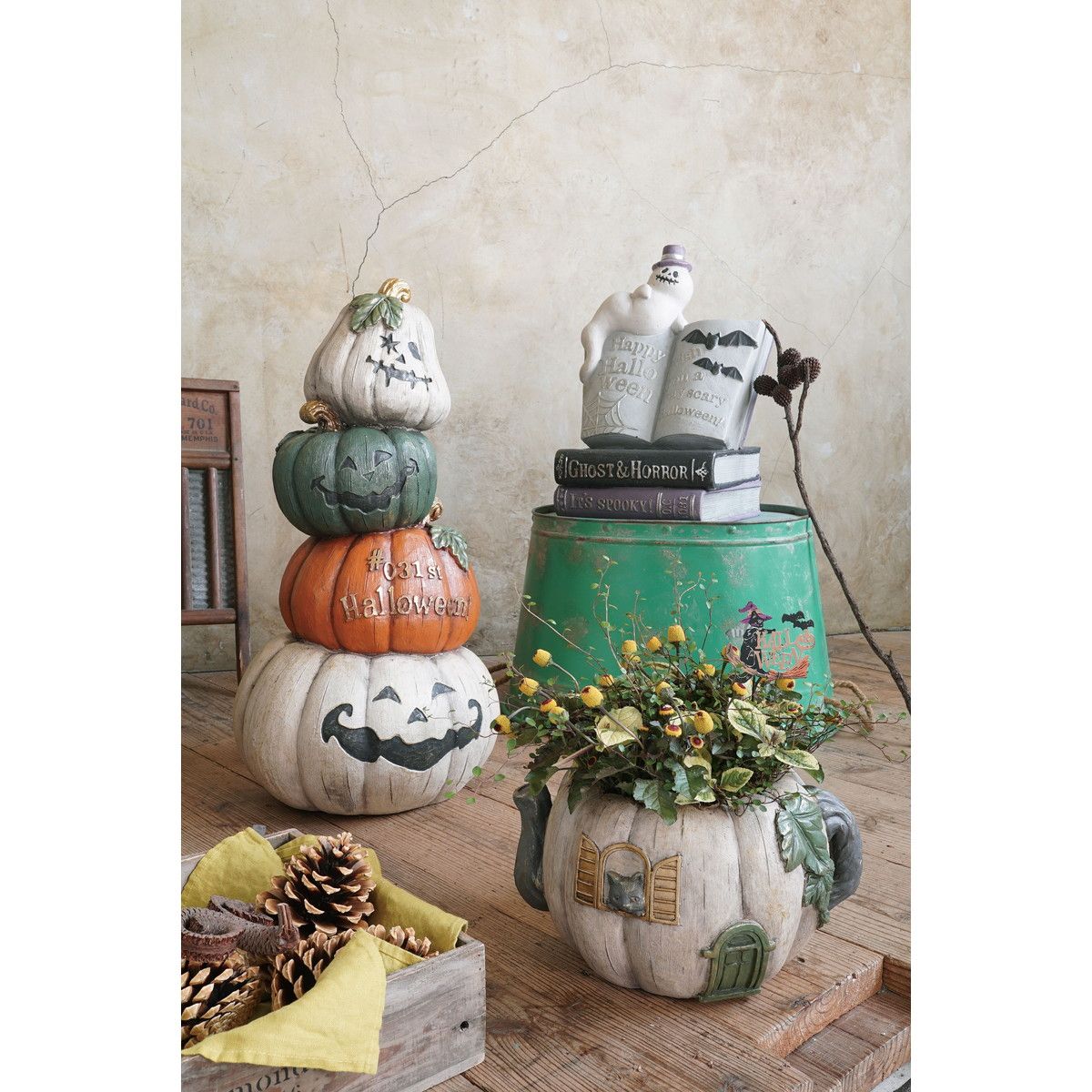 CARNAC/ハロウィンオーナメント25-Bジャックオーランタン×ゴーストGR