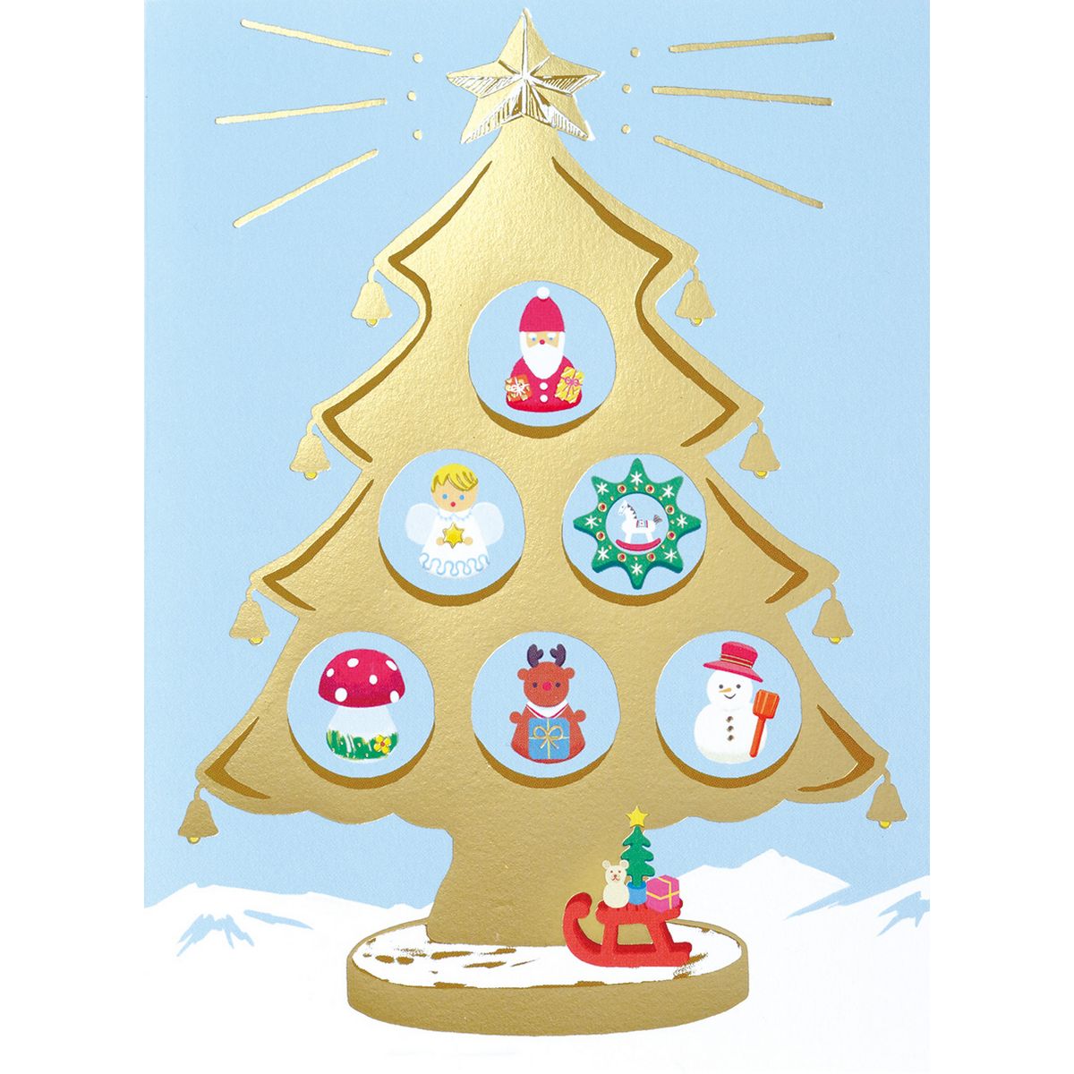 チキュウグリーティングス/洋風XマスカードS200-130/S200-130 - 花材