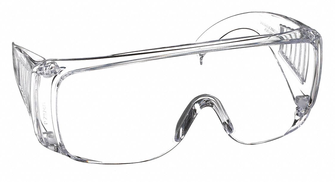 PYRAMEX, Clear Lens Color, Frameless, Safety Glasses - 34WR31