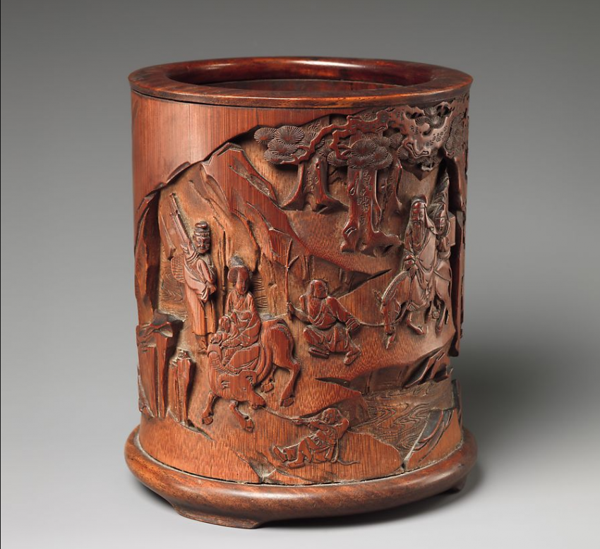 骨董品】中国 古墨 扇形硯箱 石材 風景彫刻 骨董品】中国 古墨 扇形