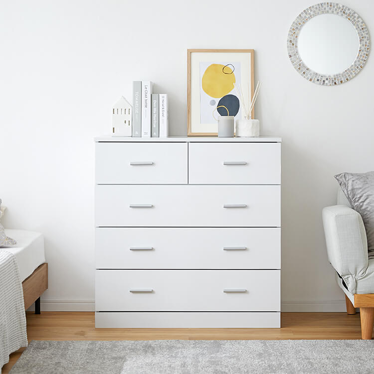 幅84]大容量収納チェスト 全面化粧仕上げタンス | 【公式】LOWYA