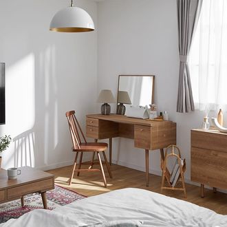 ドレッサー 正方形ミラー付き デスク コンパクト [幅110] | 【公式