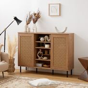 幅120] ラタン調キャビネット リビングボード | 【公式】LOWYA(ロウヤ