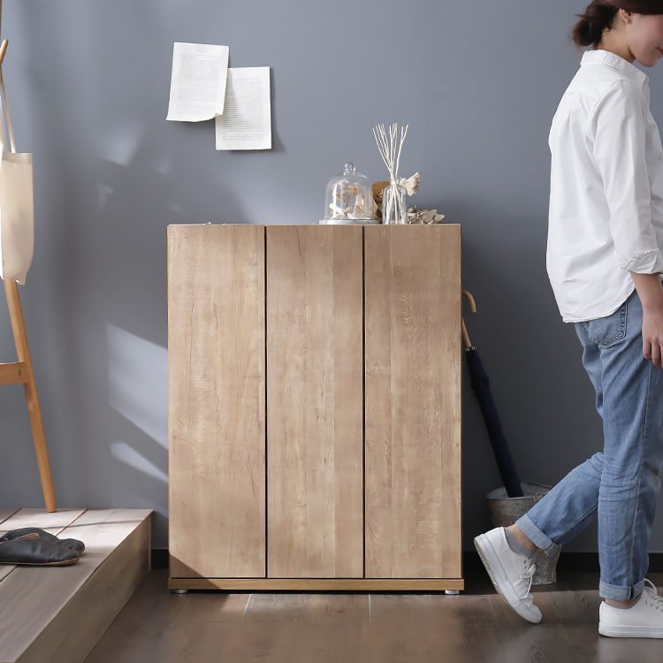 LOWYA シューズボックス 下駄箱 木目 ブラウン 収納棚 LOWYA シューズ