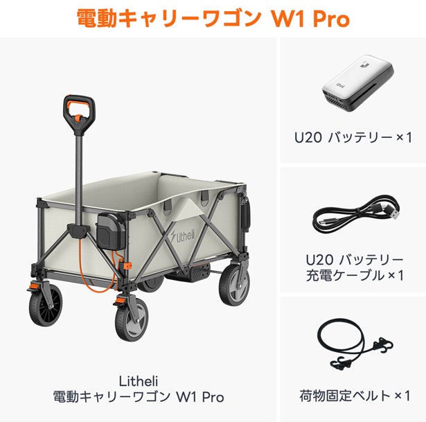 荷物運びが驚くほど楽に！革新的な電動キャリーワゴンLitheli W1 Pro