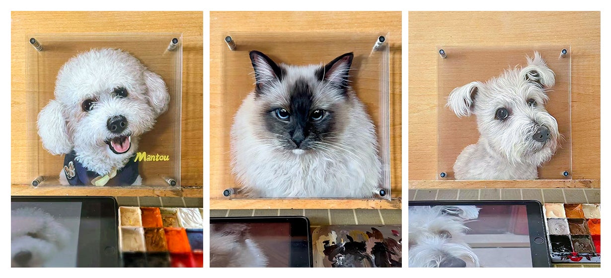 ペットとの思い出を新しい形で残せる！完全オーダーメイド立体アクリル