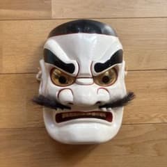 備中神楽面 素戔嗚尊 木彫り - メルカリ