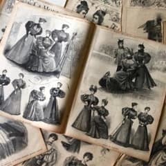 19世紀 フランス 永遠の淑女とモード新聞 ファッション アンティーク