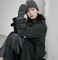 anuans アニュアンス ノベルティ ニット帽 アームウォーマー グレー