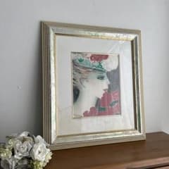 k216r120 フランス画壇の巨匠カシニョール 額装「バラとプロフィール