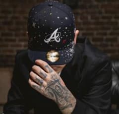 ジュエルキャップNew Era ブラック スワロフスキーキャップ 7 1/8