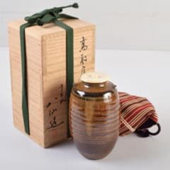 茶道具 高取焼 十三代高取八仙作 肩衝茶入 仕覆付 共箱 V 9139 - メルカリ