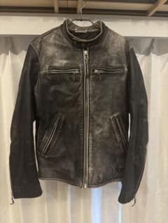 美品 DIESEL 本革 革ジャン M ダメージ加工 - メルカリ