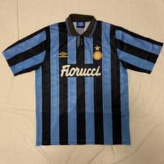 インテルミラノ 92/93ホーム No.10ベルカンプ Lサイズ アンブロ - メルカリ