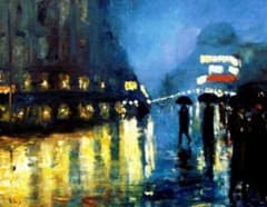 キャンバスアート レッサー・ユリィ「夜のポツダム広場」 - メルカリ