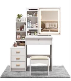 ☆限定セール☆新品ドレッサー スツール付き 鏡台 タッチ操作 女優