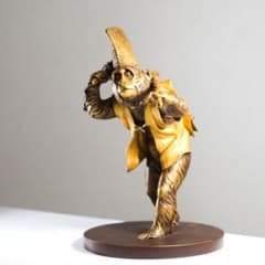 猿・三番叟」高村光雲作 銅製 ブロンズ像 - メルカリ