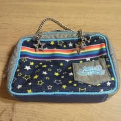 平成レトロ】デニム ポーチ 2穴バインダーシール帳 - メルカリ