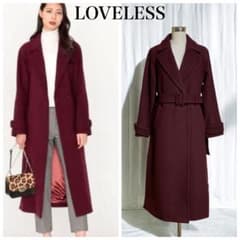 LOVELESS ラブレス ドロップコート 中村アンさん着用 38 ボルドー