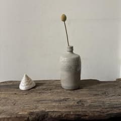 灰釉徳利 アンティーク 花器 古道具 骨董 貧乏徳利 古民芸 検;白洲正子