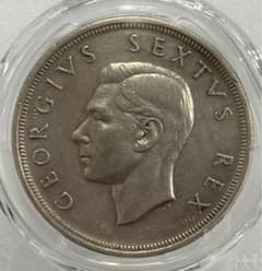 1949年 南アフリカジョージ6世 5シリング銀貨 PCGS認証 - メルカリ