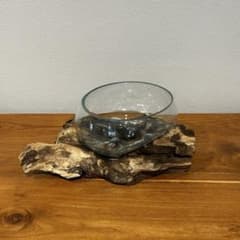 バリ島流木ガラス w25×d17×h10cm 水槽 アクアリウムメダカ水槽810