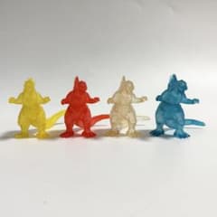 ゴジラ2000 前売り特典 クリスタルニューゴジラ ソフビ フィギュア 4体