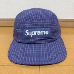 Supreme Cordura Plaid Camp Cap ブルー 25ss - メルカリ