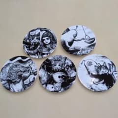 ヒグチユウコ BABEL蛤の船にのる音楽家 17cm丸皿5枚セット ボリス雑貨