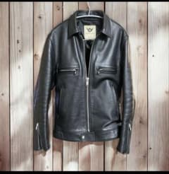 666サイズ38レザーライダースジャケットLJM-17TF