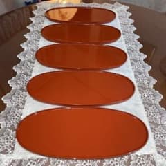 輪島塗 慶塚 楕円 お盆 5枚セット 前菜盆 オーバル 未使用 - メルカリ