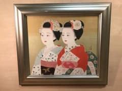 ♥掛軸 成木星洲 赤壁賦 舟遊図 桐箱付き 掛け軸 骨董 古玩 中国