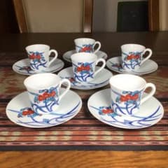 プレうー特価』 13代 今泉今右衛門 デミタス カップ&ソーサー 6客