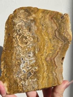 イエロークレイジーレースアゲートスラブ - メルカリ