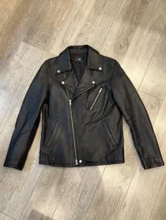 HARE シングルライダースジャケット ラムレザー ダブルジップ Mサイズ