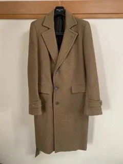 希少 JIL SANDER 上質 キャメル デザイン チェスター ロングコート